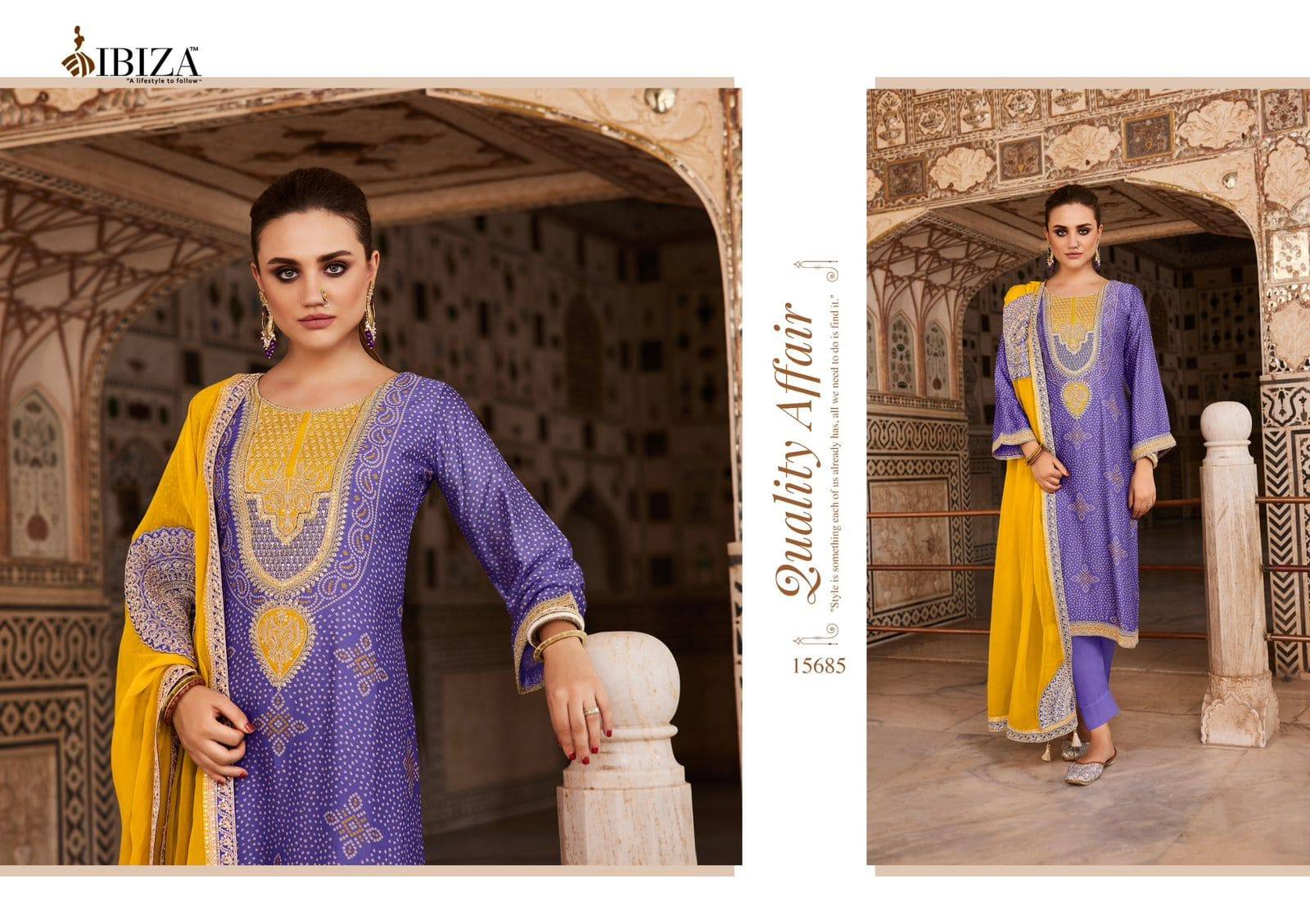 RUBANI A BANDHANI by Ibiza 15681 To 15687 Series Designer Festive Suits Beautiful Fancy Stylish Colorful Party Wear & Occasional Wear Digital print Dresses At Wholesale Price